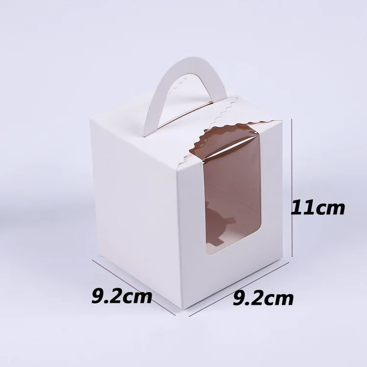 Colorful Foldable Kraft Paper Cake Box Private Label Paper Cupcake Box Muffin Packaging 1cupcake Boxes Art Paper Rectangle 005