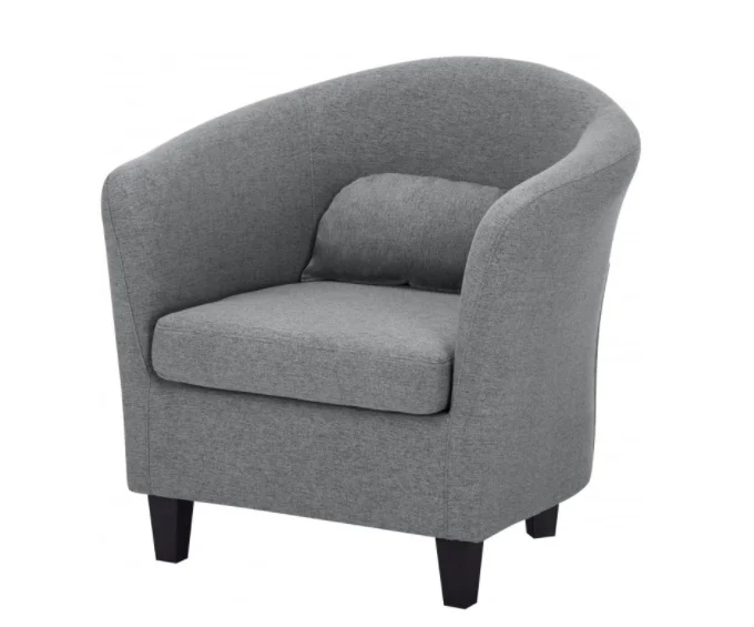 Modern Fabric Dining Room Modern Single Round Living Room Wooden frame Arm Chair Sofas