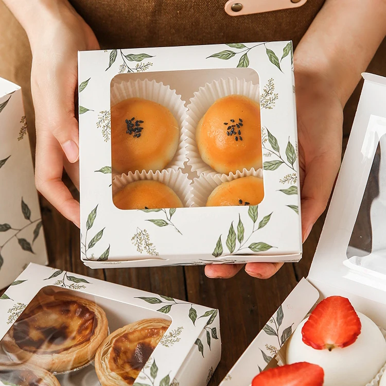 Manufacturer Drawer Kraft Paper Food Box Cookie Dessert Packaging Box Candy Snacks Packing Burger Cake Boxes with Window