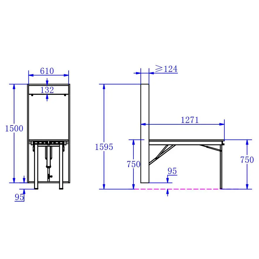 customized furniture hardware accessories wall turns into a dining table hanging convertible table mechanism