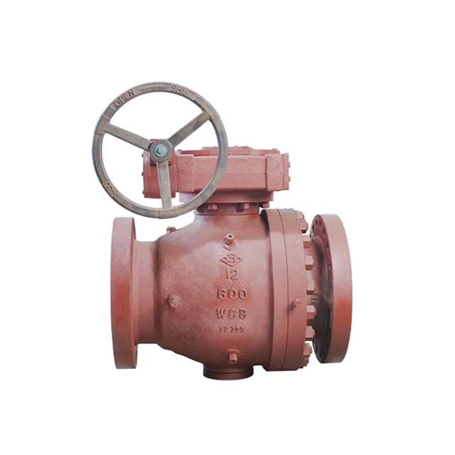 
Cast steel fixed ball valve with turbine Q347F-600LB 12inch Made in Wenzhou quality assurance 