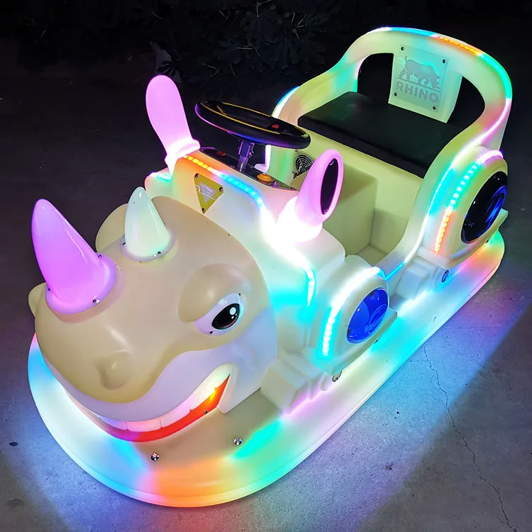 Wobeiqi hot sales affordable cute rhino bumper car Amusement Ride Bumper Car for kids and adults for business