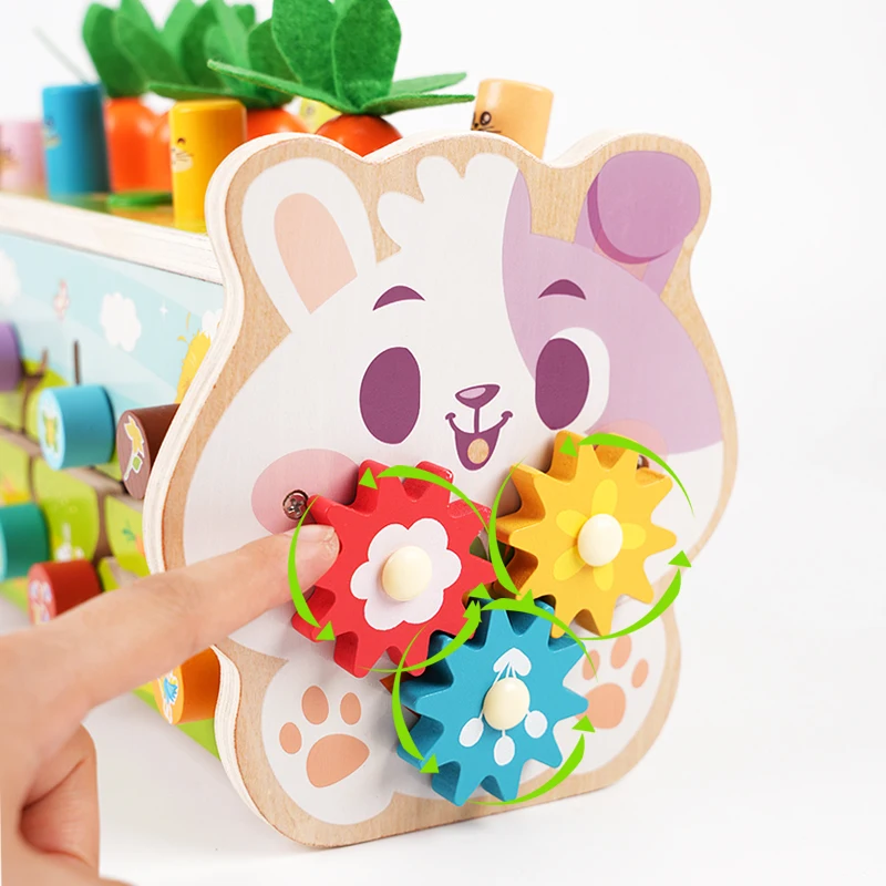 NEW 8 in 1 Whack-a-mole Montessori Baby Musical Pounding Hamster Toy Xylophone Fishing Magnet Game Montessori Early Education