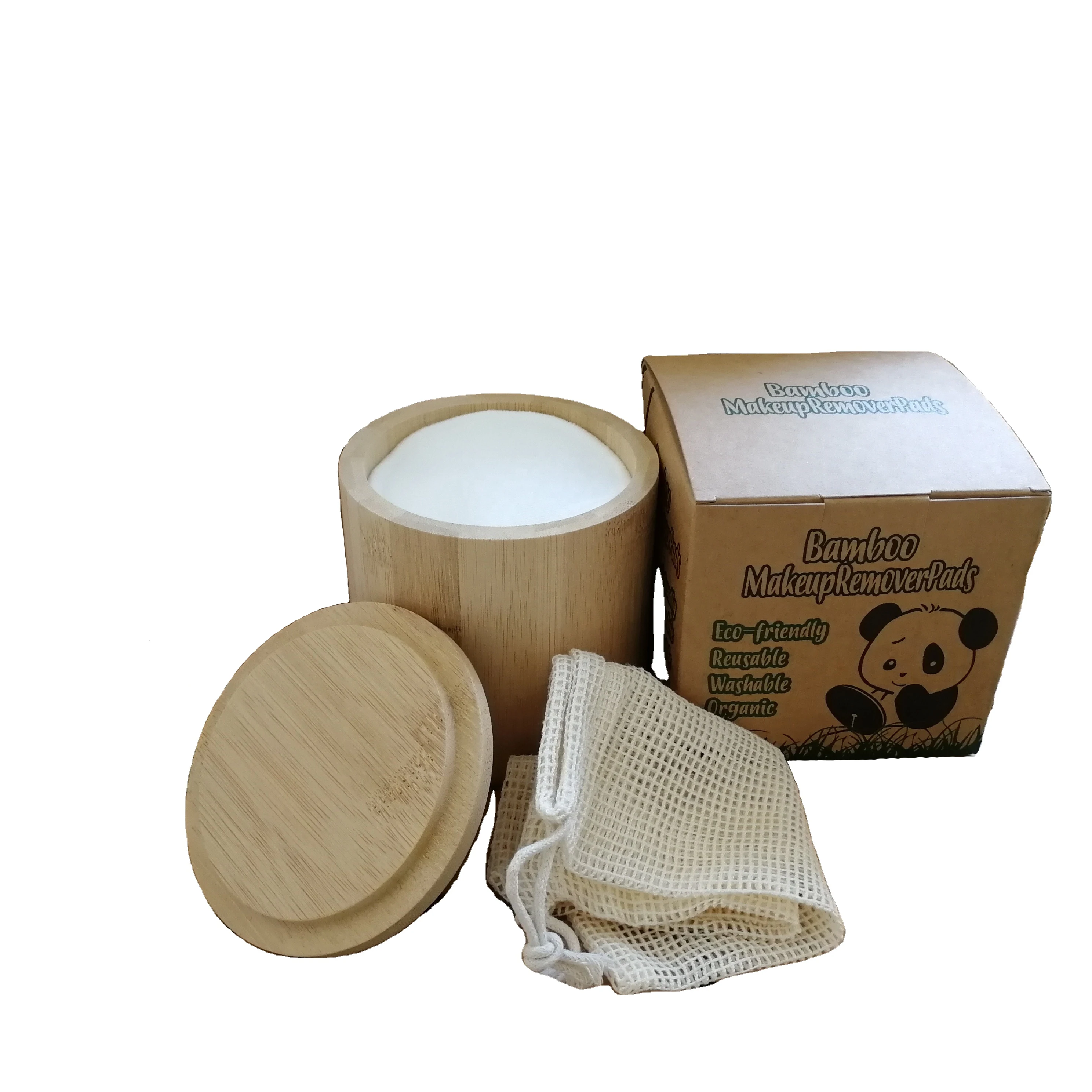 
Factory price eco friendly reusable makeup remover pads16pcs cotton pad bamboo 