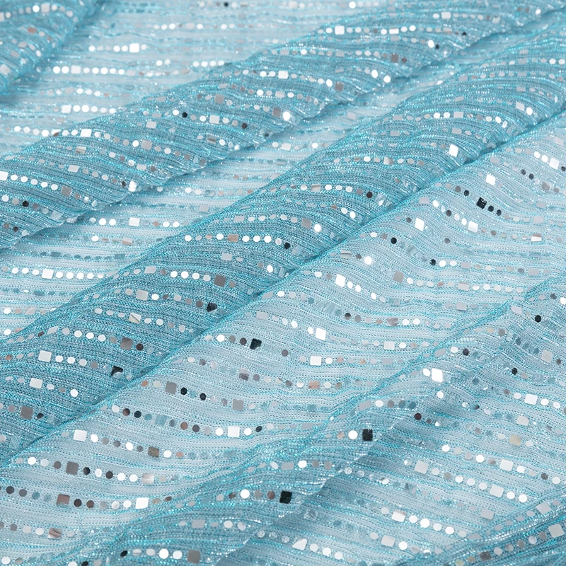 
Fashion manufacturers clothing textiles sequin net saree fabric for dress 