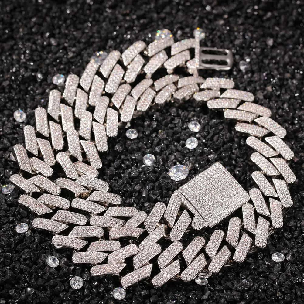 Wholesale 6MM 8MM 10MM 12MM Vvs Moissanite Cuban Link chain  Men Fast Delivery Hip Hop jewelry Iced Out Diamond Cuban Chain