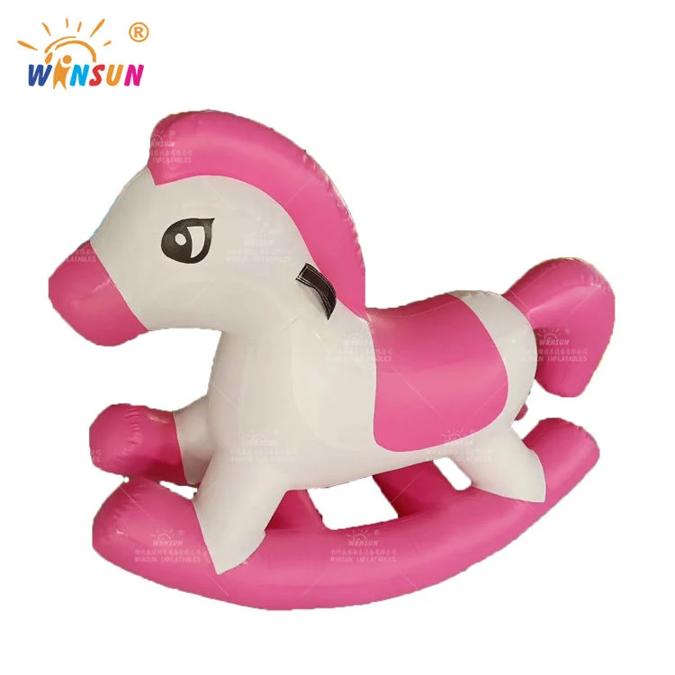 WINSUN bouncing game pvc inflatable rocking horse inflatable animal toy rocking horse for kids