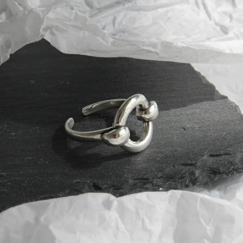 Index  Finger Rings Wholesale Fashion Jewelry 925 Sterling Silver Hollow Donut Ring