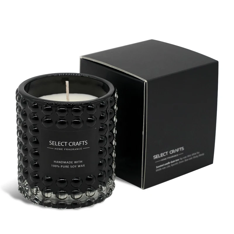 Novelty Wholesale Custom Private Label Bubble Luxury Home Decoration Soy Wax Glass Jar Scented Candle