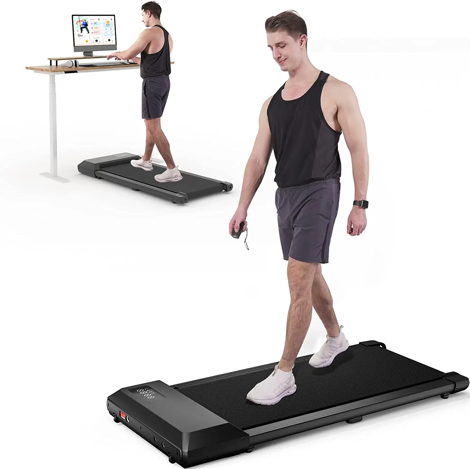 (Factory Direct Supply) MAIBUFIT  Walking Pad,2 in 1 Under Desk Treadmill, Walking Pad Treadmill Under Desk Remote