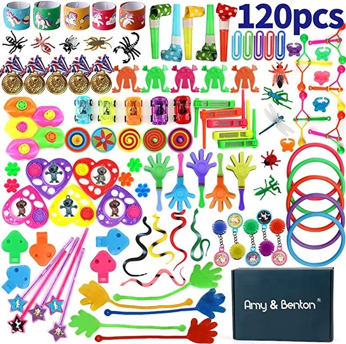 120PCS Treasure Box Prizes for Classroom Kids Birthday Party Favors for Goodie Bag Fillers Assorted Pinata Fillers