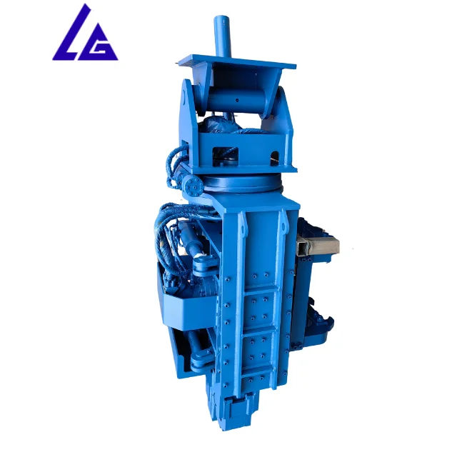 Large piling force side clamp teeth H-Piles concrete sheet pile driving machine side grip vibro hammer for excavator