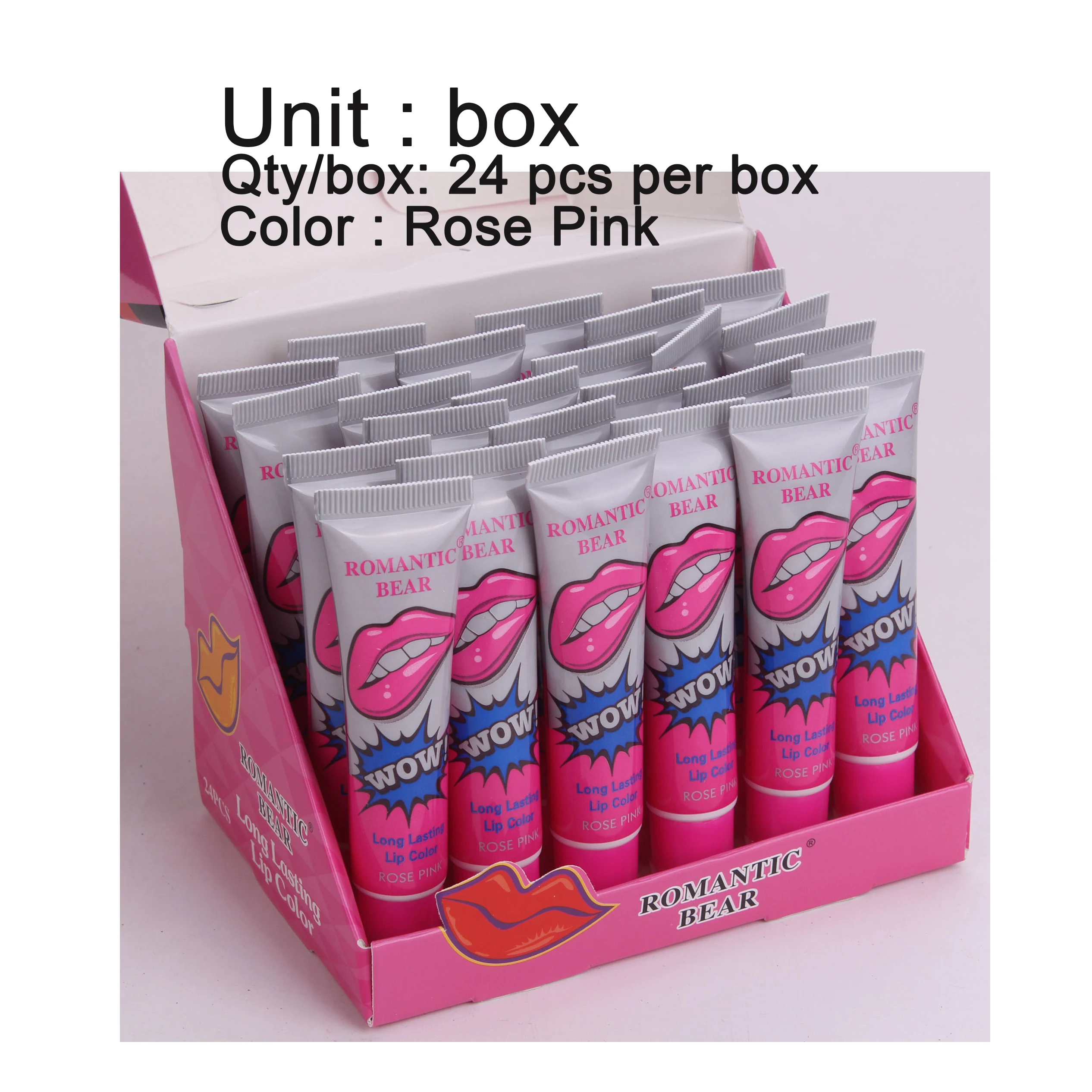 RB01A3 WOW Magic Romantic Bear lipstick cute Peel off Liquid lipstick tattoo Romantic Bear magic peel off Lipstick Lip gloss