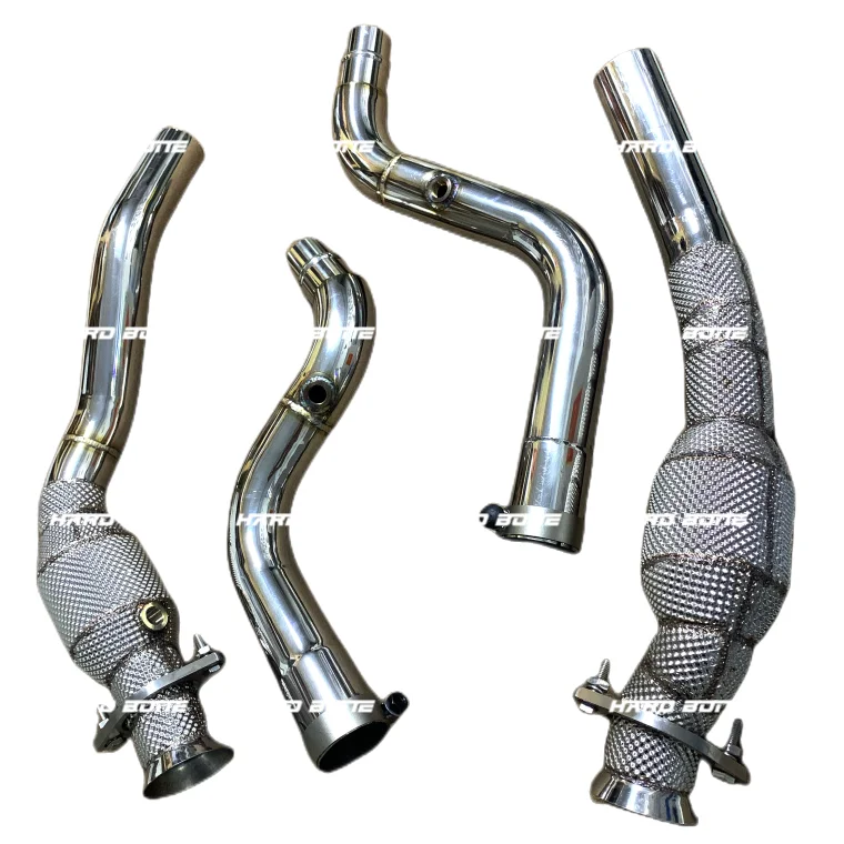 Competitive Price Accept Customized Logo Heat Shield Catted Exhaust Downpipe For Jaguar F-Type 3.0T 5.0L