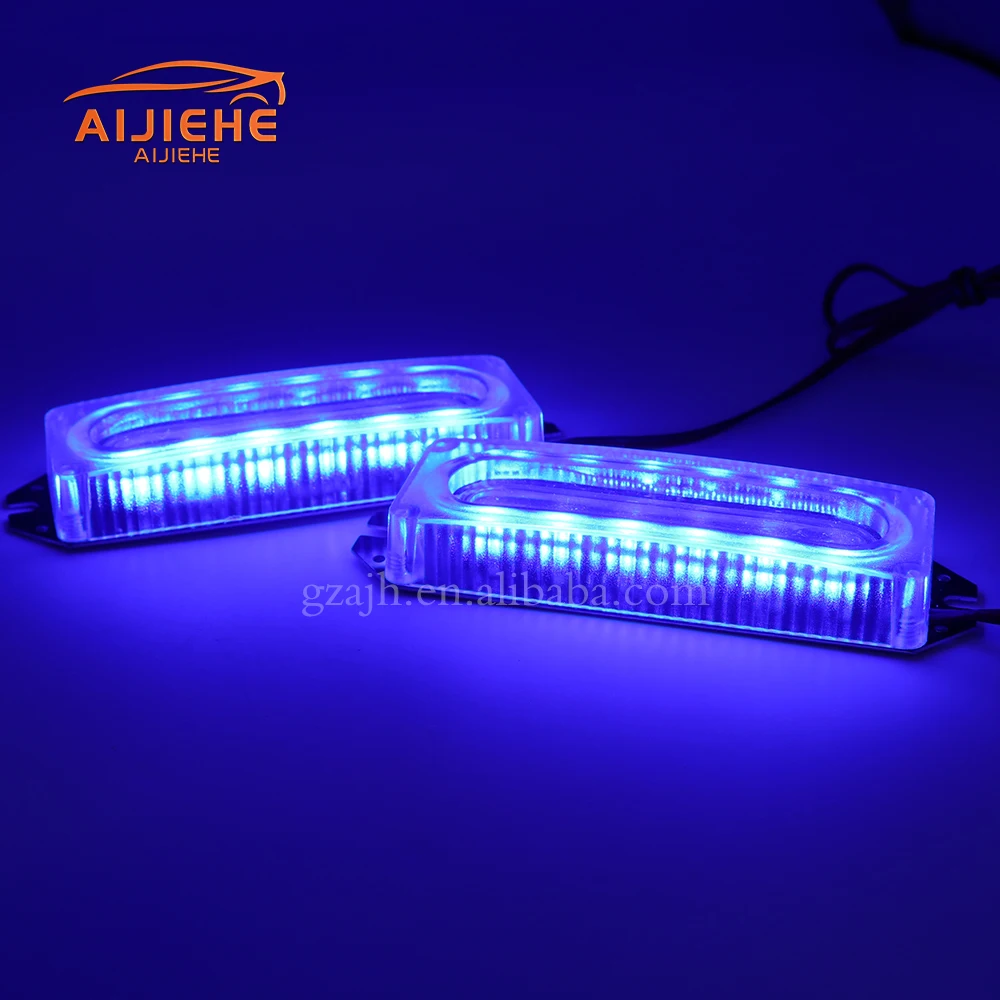 Car Truck Front Grille LED Strobe Warning Light Auto LED Flashing lights Bar Emergency Light Hazard Caution Lamp 12V