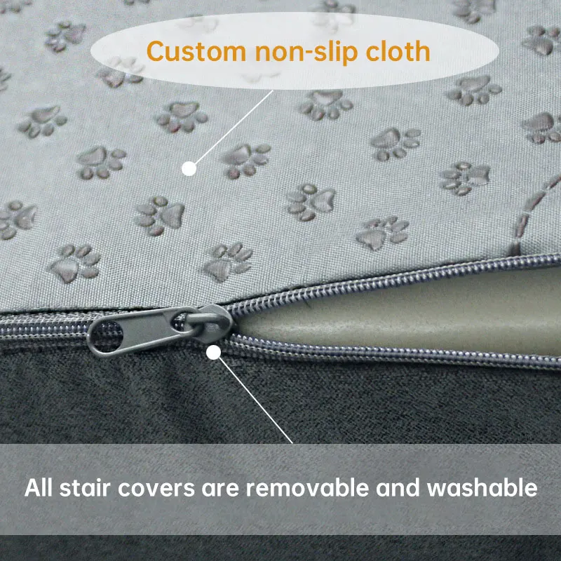 Dog Stairs 3 Steps Stairs For Small Dog Cat Pet Ramp Ladder Anti-slip Removable Cover Dogs Bed House Stairs