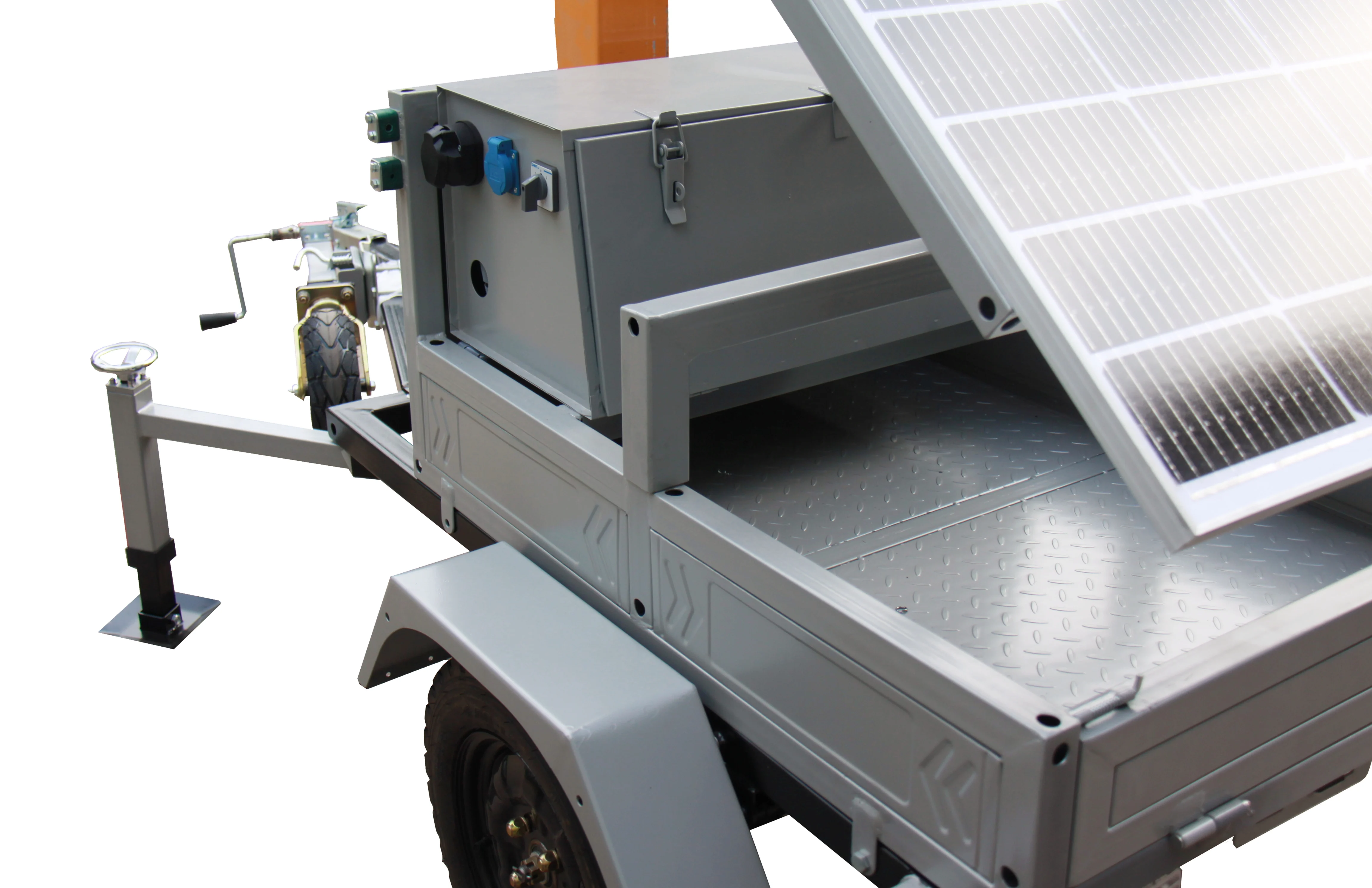 good quality light tower mobile trailer solar panel trailers with generator back up