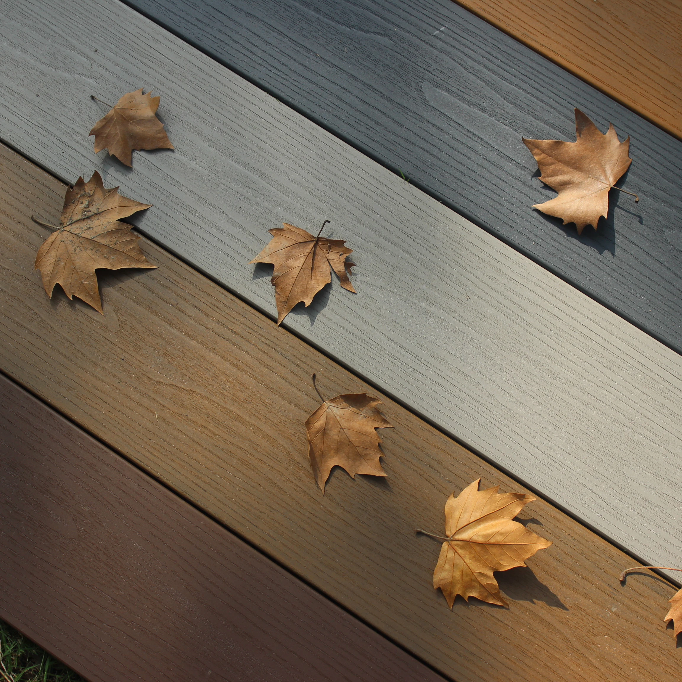 Factory Customized Deck board  Outdoor Composite Grooved Decking Board  for House Stairs Outdoor Deck board