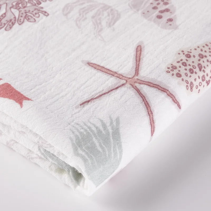 Hot Sale  Low Moq Custom Design 100% Cotton Double Gauze Muslin Fabric for Baby Clothes