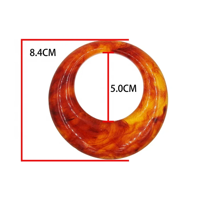 Fancy Custom Tortieseshell Large Resin Ring Buckles For Garments Bags Accessories