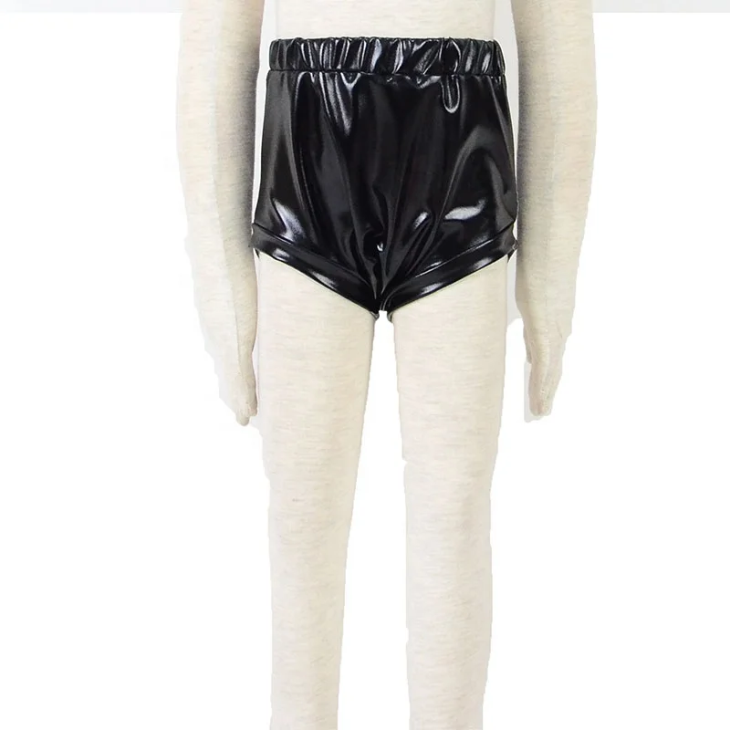 
2020 Boutique fashion kids clothing faux leather baby girls bummies shorts tollder children clothes 