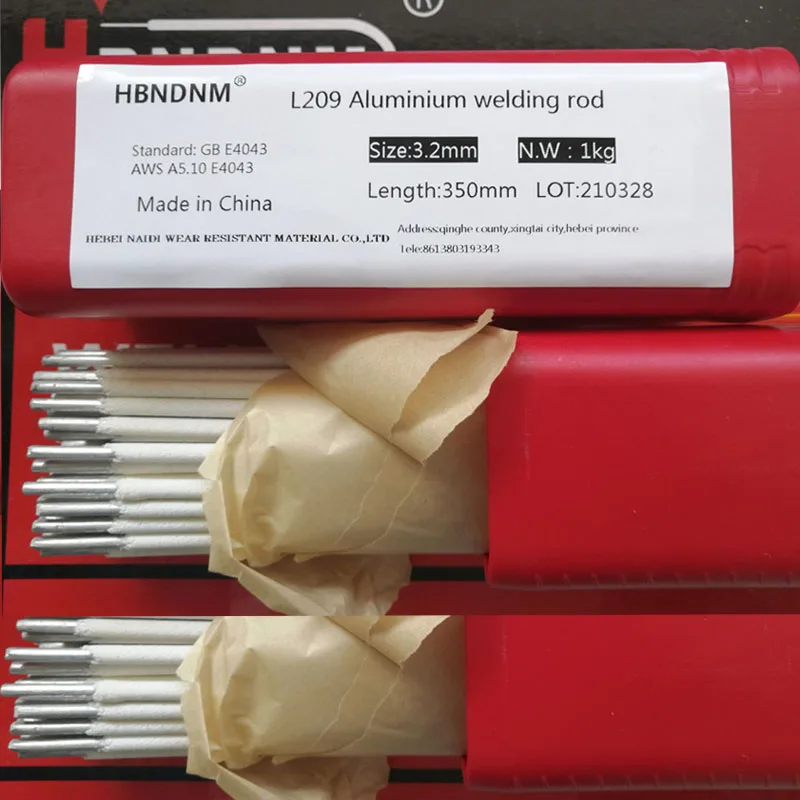 quick short arc e4043 aluminum alloy electrode welding rod 5mm