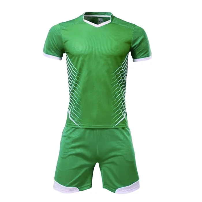 Green and White Hooped Soccer Football Shirt Maker Soccer Jersey