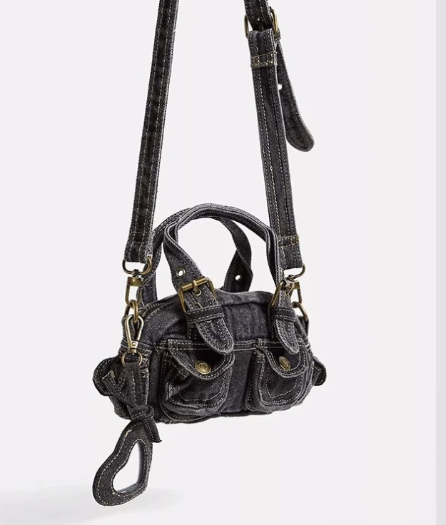 Trendy Fashionable Vintage Denim Handbags Personality Women Cute Denim Shoulder Bags Crossbody Bag