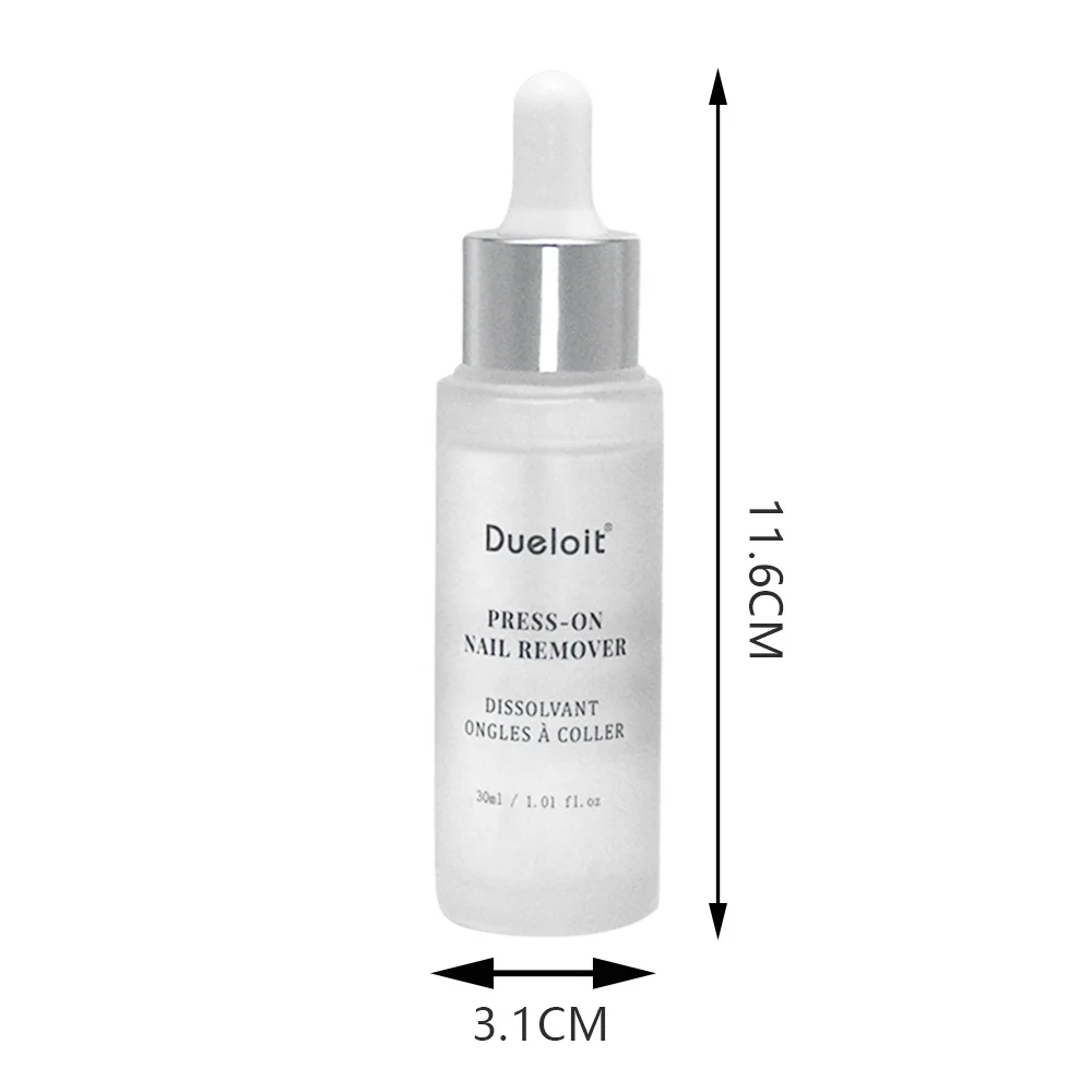 Odorless No Acetone Press on Nail Remover 30ml Rich VE Ideal For Soild Nail Glue and Adhesive Tabs