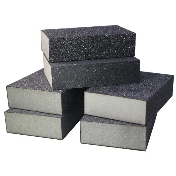 high density  flexible Silicon Carbide  four side abrasives sanding  sponge sanding  block abrasive foam block