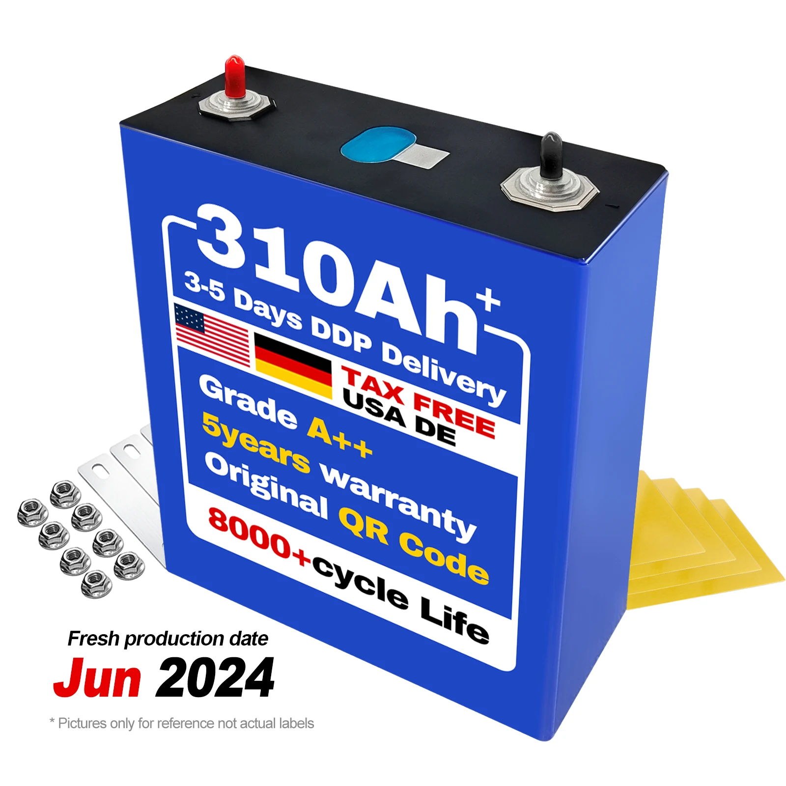 Аккумулятор LF280K с двойными отверстиями Европейский запас 3 2 В 310Ah lifepo4 батарея 280Ah Lifepo4 akk для DIY литиевая 48