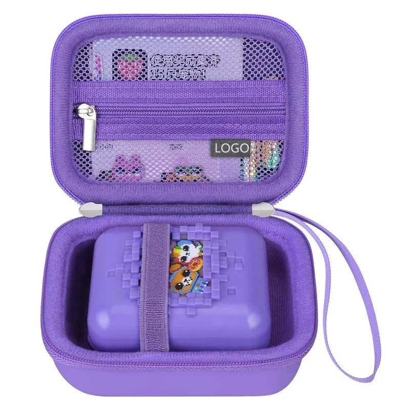 Customized EVA hard shell virtual electronic pet storage bag travel case portable pet game console case suitcase