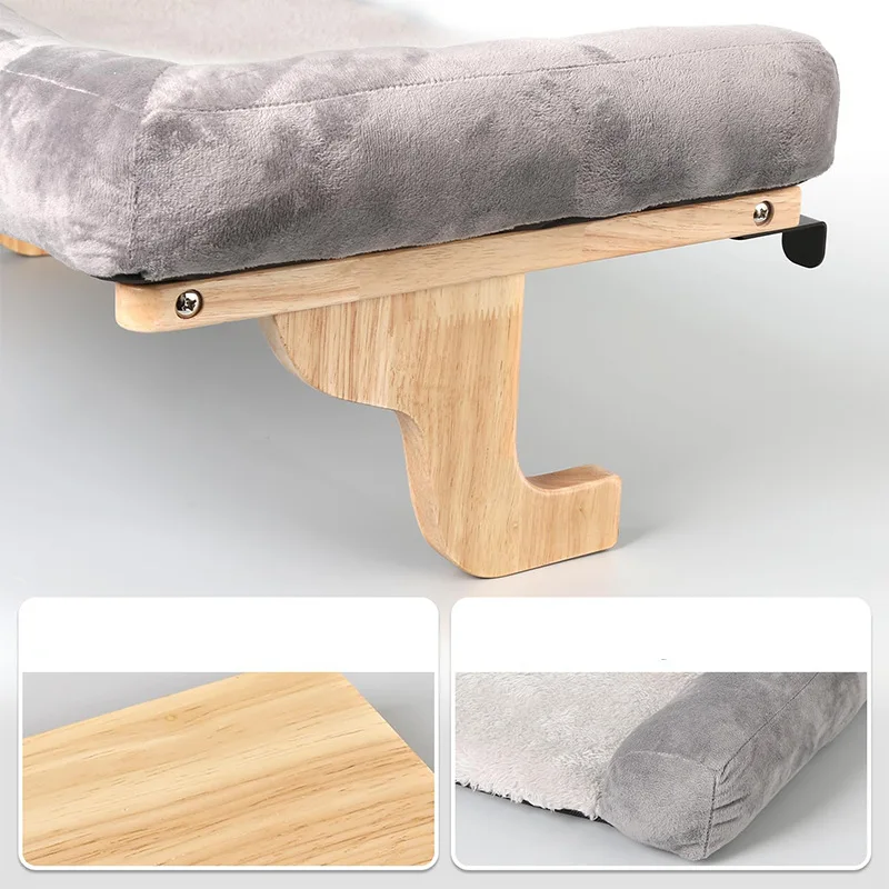 Cat Perch for Window Sill with Bolster Orthopedic Hammock Design with Premium Hardwood Robust Metal Frame Cat Window Seat