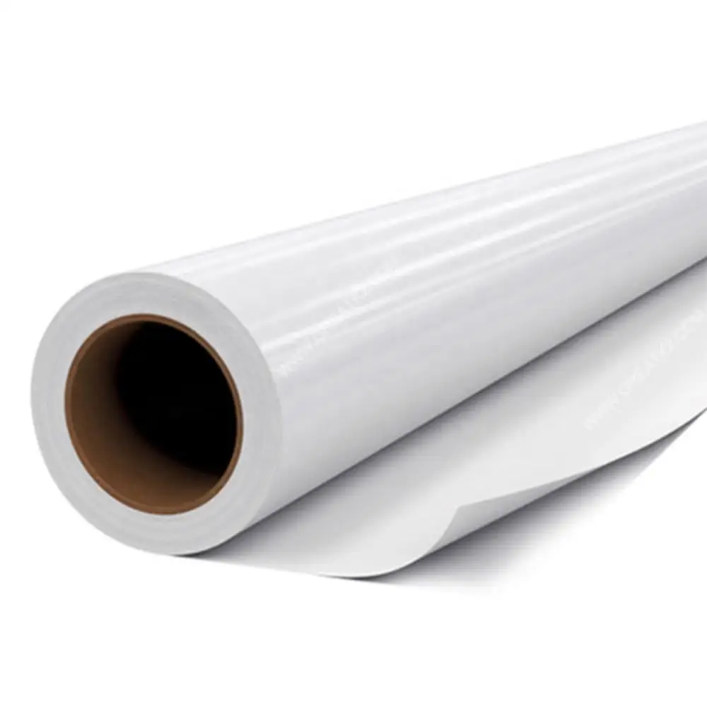 Wholesale 120g/140g/160g PVC Self-Adhesive Vinyl Roll Eco-Solvent Printable Frontlit Flex Available in White Glossy or Matte