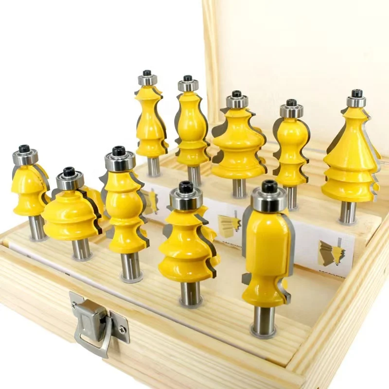 10Pcs/Set 8 shank Router Bit Woodworking Milling Cutter Engraving machine cutter