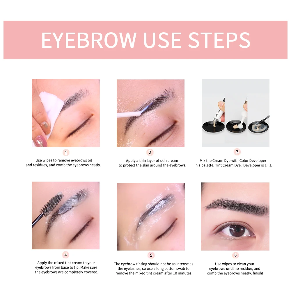 Iconsign 2in1 Eyelash Eyebrow Dye Gel 7ml Black Coffee Brown 3 Color Professional Brow Tint Dye Kits With Gloves And brush