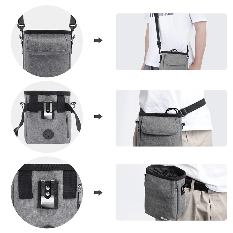 Pet Treat Training Pouch Puppy Fanny Pack Poop Dispenser Dog Walking Waist Bag