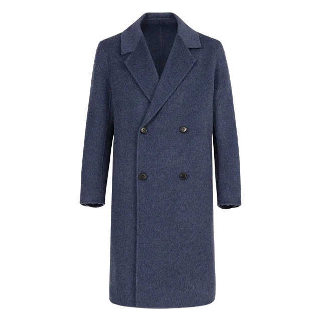 2021 New designs fashion Winter lapel pea coat men LONG wool coat men