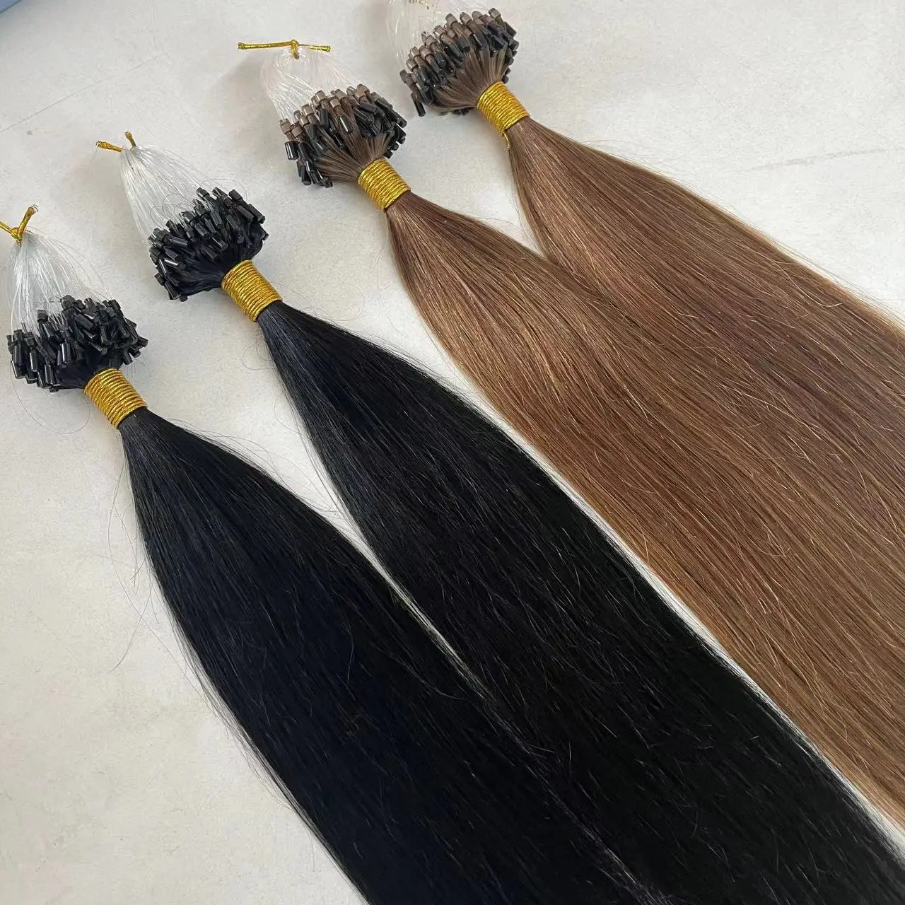 micro rings loop hair extensions Healthy 12A Grade Best Quality Micro Loop Ring Microlink Hair Extensions