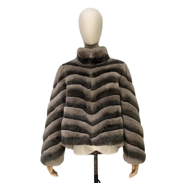 New Arrival Top Quality Real Fur Fashion Fabric Reversible Rex Rabbit Fur Women coats