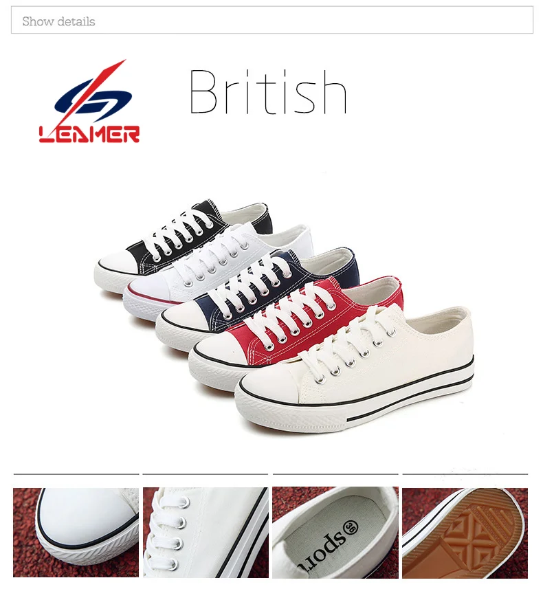 2021 canvas trendy shoes wholesale custom low top white canvas shoes
