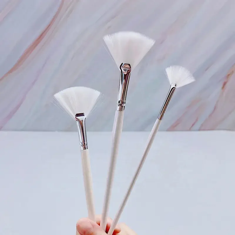 Custom  Logo Soft Facial Applicator Brushes Tools for Peel Glycolic Mask Makeup Facial Brushes Fan Masking Brushes