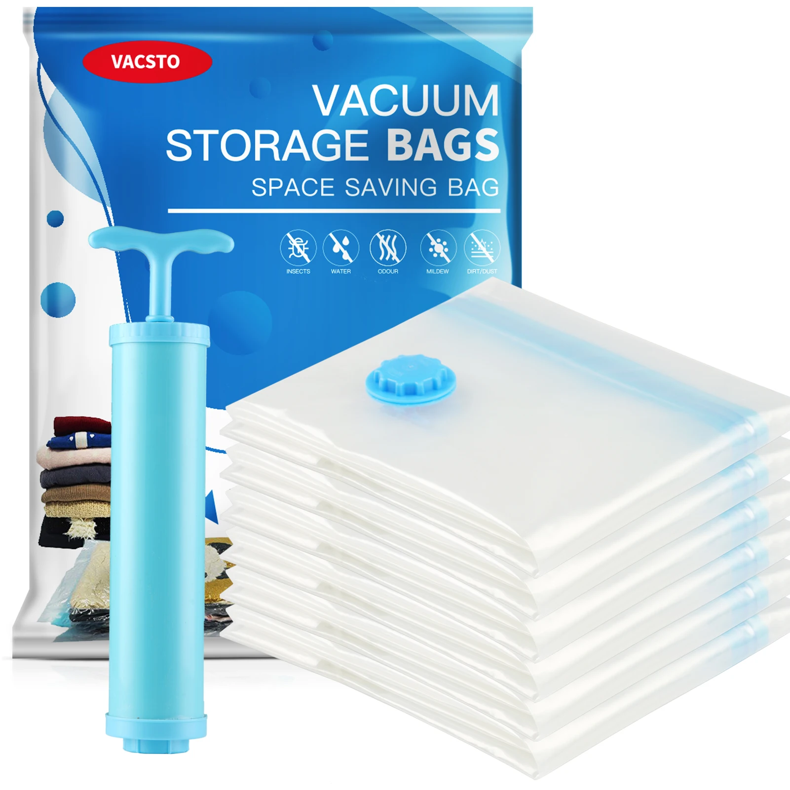 
Vacuum Storage Bags to Space Saver 80% for Clothes Vacuum Compression Storage Bags for saving space 