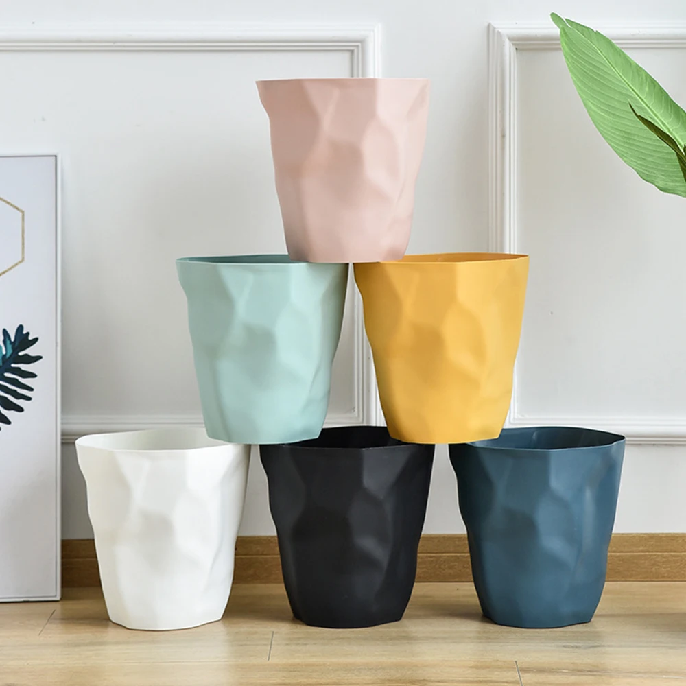 Wholesale custom logo high quality round plastic trash can 27cm Standing trash bin
