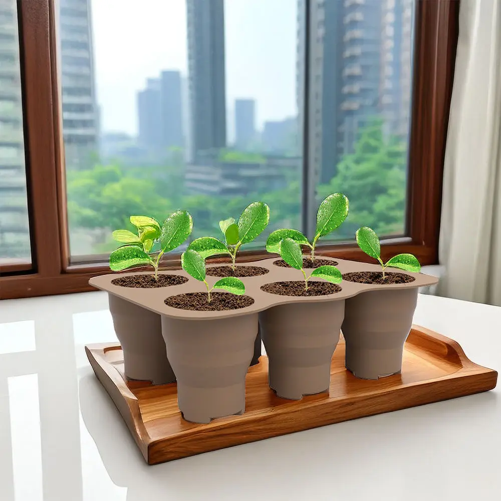 Eco-Friendly Best Quality Manual Biodegradable Silicone Plant Tomato Planter Rice Seedlings Nursery Trays For Planting Growing