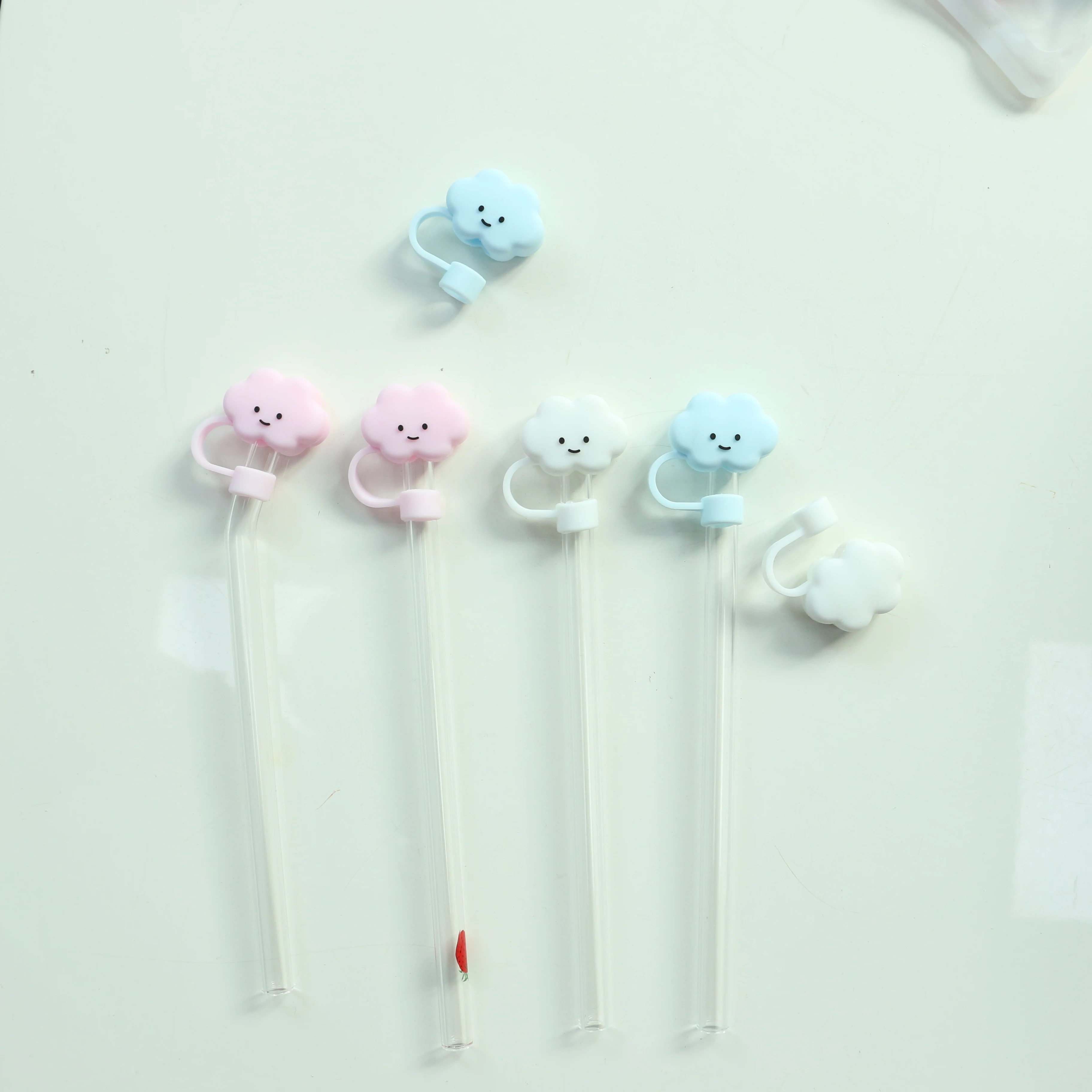 Available could design BPA free Food grade Non toxic Safe 100% full Silicone straw Covers for 8mm 10mm sippy straw hat