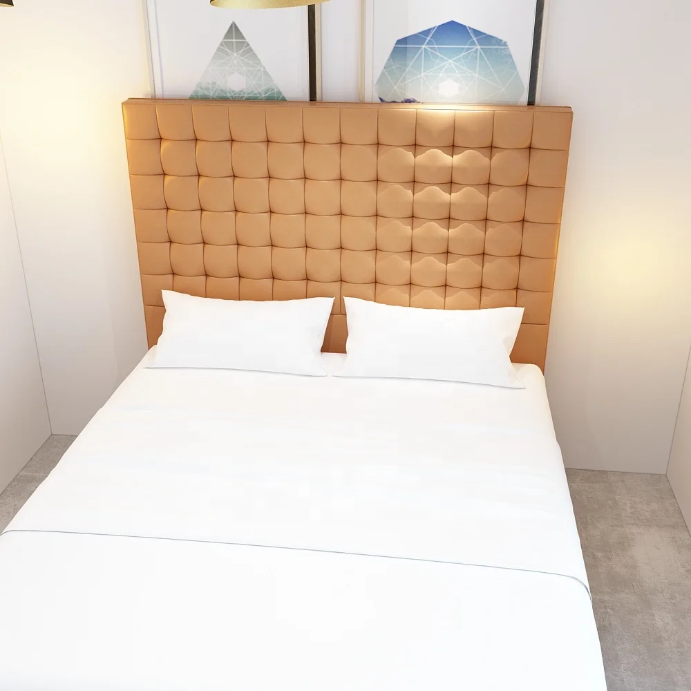 
modern tufty boss genuine leather bed high headboard king size 