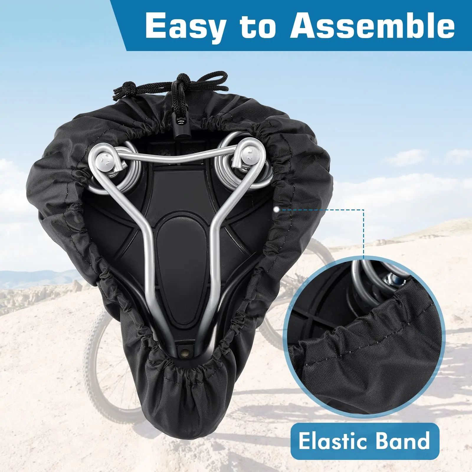 Wholesale Custom Universal Waterproof Rain Bicycle Recycled RPET Bike Seat Cover for Bicycle