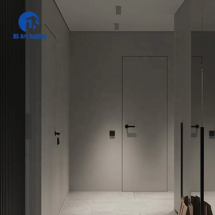 DS American imported red oak doors wooden Plain Panel Luxury house Bedroom Interior Wooden Entrance Door