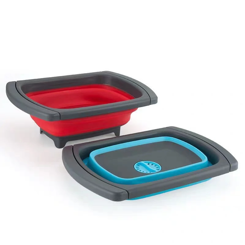 Хит продаж складной силиконовый дуршлаг Силиконовый фильтр для раковины слив корзины